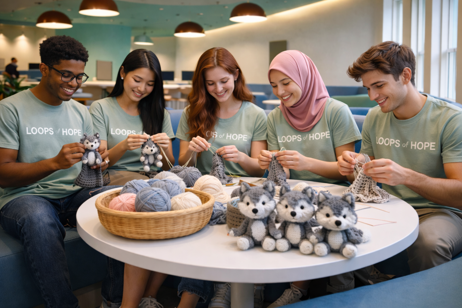 Crocheting wolves and creating connections